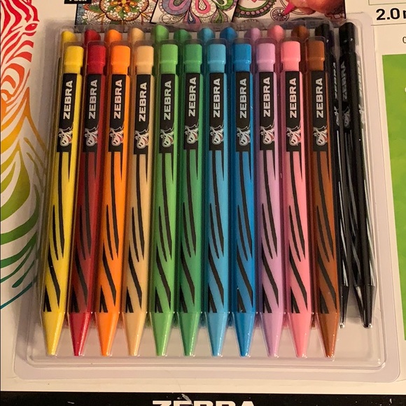 Zebra 24 pack 2.0mm asst colors lead pencils - Picture 2 of 6